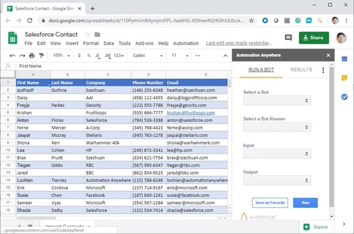 The Salesforce Connector productivity pack in Automation Anywhere Enterprise A2019 lets users control bots directly within Salesforce.