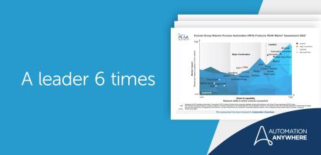 Automation Anywhere Named a Leader by Everest Group Again