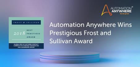 Automation Anywhere Wins Prestigious Frost & Sullivan Award